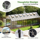[10X32FT] Heavy-Duty Outdoor Aluminum Polycarbonate Greenhouse With Roof Vents And Swing Doors, 4MM (SAK10483) - Saksby Wholesale - Features