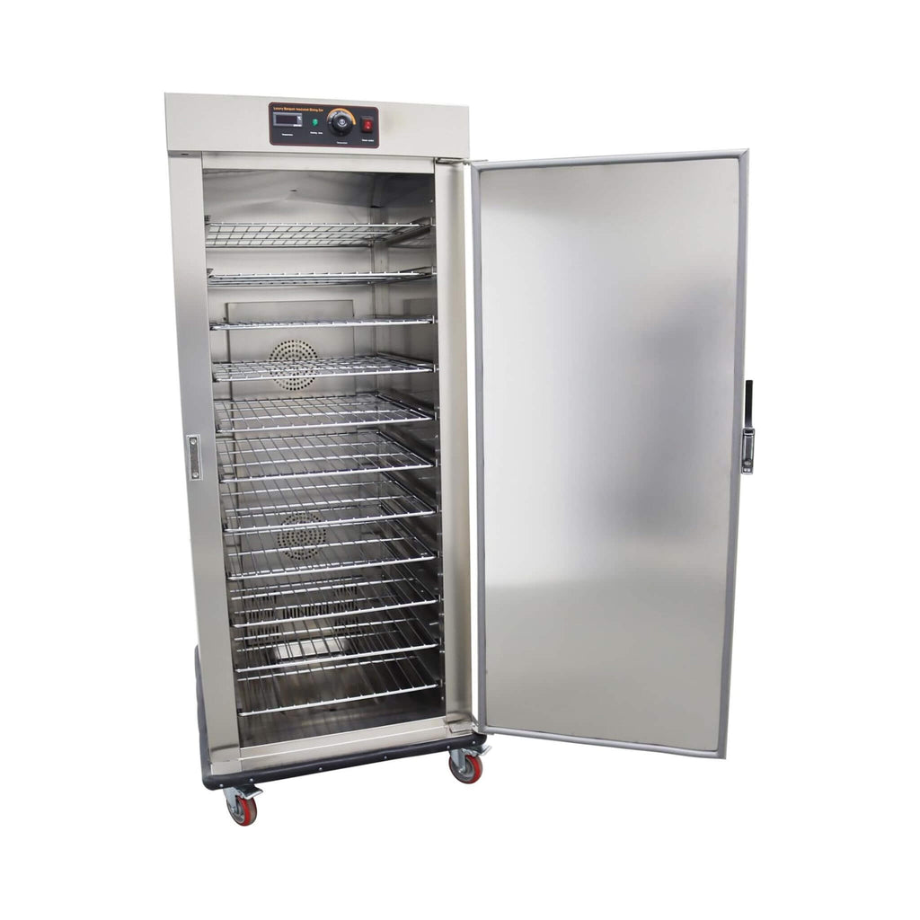 11-Layer Commercial Stainless Steel Heated Food Warmer Cabinet (SAK64820) - Saksby Wholesale - Open Door Front View