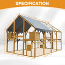 110-Inch Large Outdoor Kitten Playpen Chicken Coop With Waterproof Cover (SAK15370) - Saksby Wholesale - Dimensions