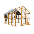 110-Inch Large Outdoor Kitten Playpen Chicken Coop With Waterproof Cover (SAK15370) - Saksby Wholesale - Front Side View