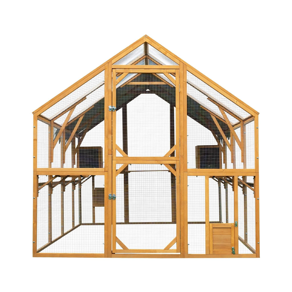 110-Inch Large Outdoor Kitten Playpen Chicken Coop With Waterproof Cover (SAK15370) - Saksby Wholesale - Front VIew