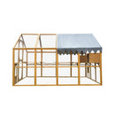 110-Inch Large Outdoor Kitten Playpen Chicken Coop With Waterproof Cover (SAK15370) - Saksby Wholesale - Side View