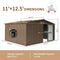 [11X12FT] Outdoor Backyard Storage Metal Shed With Galvanized Steel Frame, Windows, And Lockable Doors (SAK60167) - Saksby Wholesale - Dimensions