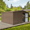 [11X12FT] Outdoor Backyard Storage Metal Shed With Galvanized Steel Frame, Windows, And Lockable Doors (SAK60167) - Saksby Wholesale - Lifestyle