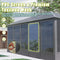[11X14FT] Premium Four Season Outdoor Aluminum Hardtop Gazebo Sunroom With Galvanized Steel Roof, Sliding Doors And Movable PVC Screen Walls (SAK88776) - Saksby Wholesale - PVC Screen & Mesh