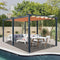 [11X16FT] Heavy-Duty Outdoor Retractable Aluminum Pergola With Weather-Resistant Canopy (SAK91853) - Saksby Wholesale - Poolside Lifestyle