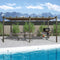 [11X20FT] Premium Outdoor Retractable Aluminum Pergola Gazebo With Weather-Resistant Canopy (SAK54612) - Saksby Wholesale - Lifestyle