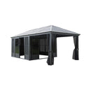 [11X21FT] Alora Outdoor All-Season Solarium Sunroom Gazebo With Galvanized Steel Roof (SAK42018) - Saksby Wholesale - Right Side View