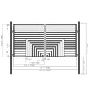 [12-18FT] Aleko Florence Powder Coated Galvanized Steel Dual Swing Driveway Gate [DGFLORD-AP] (SAK48168) - Saksby Wholesale - Dimensions