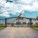 [12-18FT] Aleko Paris Style Steel Premium Dual Swing Driveway Gate [DGPARD-AP] (SAK97031) - Saksby Wholesale - Lifestyle Image