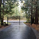 [12-18FT] Aleko Paris Style Steel Premium Dual Swing Driveway Gate [DGPARD-AP] (SAK97031) - Saksby Wholesale - Installed View