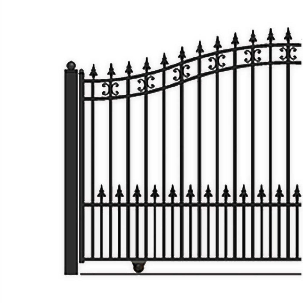 [12-18FT] Aleko St. Louis Style Steel Sliding Driveway Gate [DGSPTSSL-AP] (SAK64978) - Saksby Wholesale - Design View