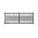 [12-18FT] Barcelona Powder Coated Steel Galvanized Dual Swing Driveway Gate [DGBARCD-AP] (SAK25978) - Saksby Wholesale - Design View