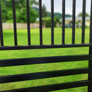 [12-18FT] Barcelona Powder Coated Steel Galvanized Dual Swing Driveway Gate [DGBARCD-AP] (SAK25978) - Saksby Wholesale - Material Design