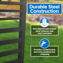 [12-18FT] Barcelona Powder Coated Steel Galvanized Dual Swing Driveway Gate [DGBARCD-AP] (SAK25978) - Saksby Wholesale - Structure Details
