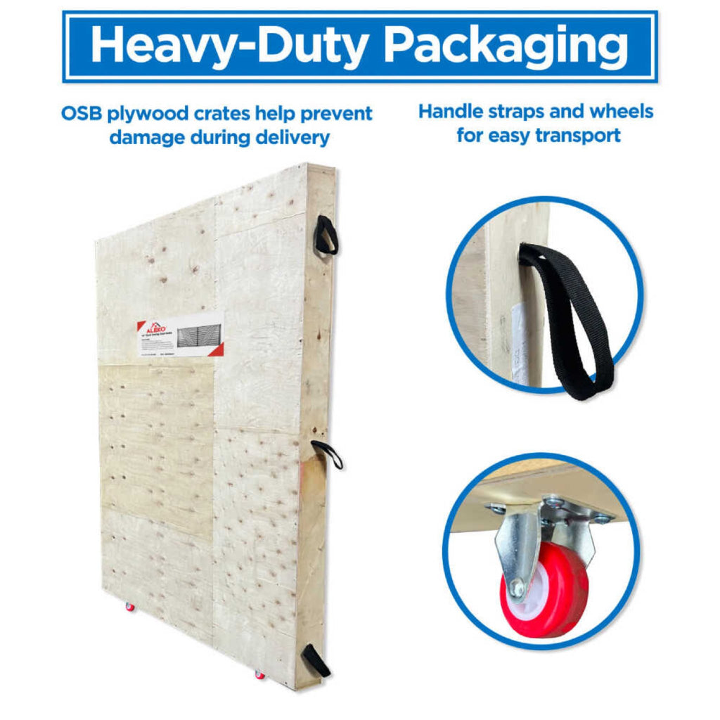 [12-18FT] Florence Powder Coated Galvanized Steel Dual Swing Driveway Gate [DGFLORD-AP] (SAK48168) - Saksby Wholesale - Packaging Details