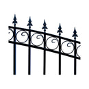 [12-18FT] London-Style Powder-Coated Galvanized Steel Dual Swing Driveway Gate [DGLOND-AP] (SAK48520) - Saksby Wholesale - Arrow Design