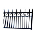 [12-18FT] London-Style Powder-Coated Galvanized Steel Dual Swing Driveway Gate [DGLOND-AP] (SAK48520) - Saksby Wholesale - Below Design