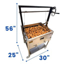 12-Gallon Commercial Outdoor Propane Deep Fryer With Cart (SAK69023) - Saksby Wholesale - Dimensions