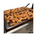 12-Gallon Commercial Outdoor Propane Deep Fryer With Cart (SAK69023) - Saksby Wholesale - With Fried Chicken Wings