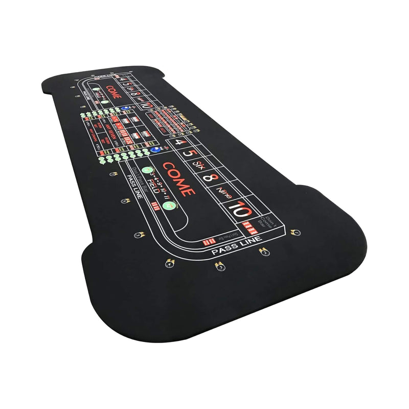 12FT Casino Style Craps Table With Full Drink Rail And Cushion Rim Cover (SAK35098) - Saksby Wholesale - Game Design View