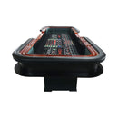 12FT Casino Style Craps Table With Full Drink Rail And Cushion Rim Cover (SAK35098) - Saksby Wholesale - Side Top VIew