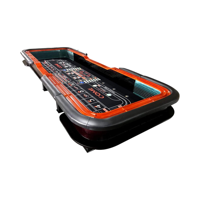 12FT Casino Style Craps Table With Full Drink Rail And Cushion Rim Cover (SAK35098) - Saksby Wholesale - Table Deisgn View
