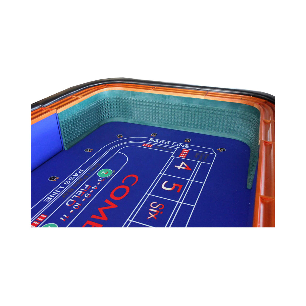 12FT Deluxe Casino Craps Game Table With Full Drink Rail (SAK68021) - Saksby Wholesale -Focus View
