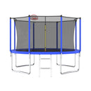 12FT Outdoor Backyard Trampoline For Kids And Adults With Basketball Hoop And Safety Enclosure (SAK15723) - Front View