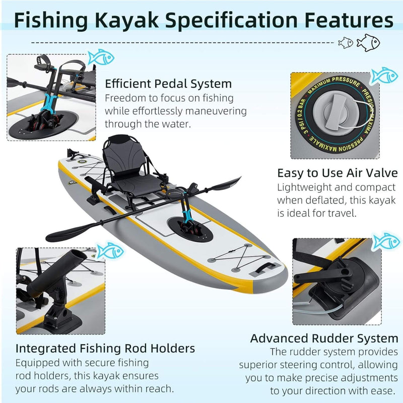 compact fishing pole kayak SHOP 12FT INFLATABLE Top Tennessee River Bass no garage needed. Hunting Embroidery Color:JC Custom