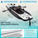 12FT Premium Lightweight Inflatable Fishing Kayak With Pedal System (SAK15079) - Saksby Wholesale - Dimensions And Features