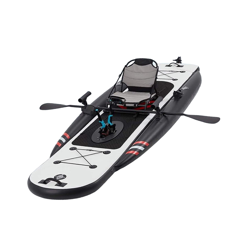 12FT Premium Lightweight Inflatable Fishing Kayak With Pedal System (SAK15079) - Saksby Wholesale - Front Right View On White Background