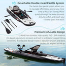 12FT Premium Lightweight Inflatable Fishing Kayak With Pedal System (SAK15079) - Saksby Wholesale - Paddle System And Inflatable Design Details