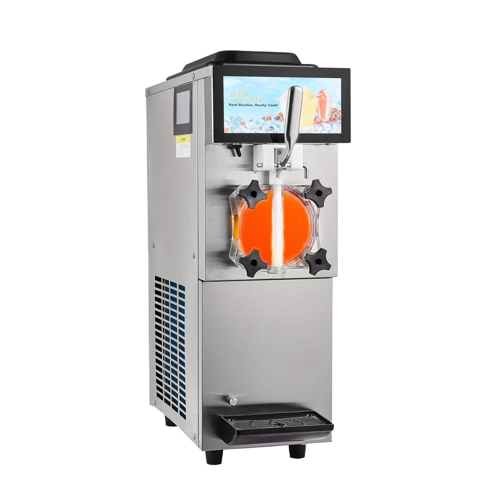 12L Commercial Single Tank Stainless Steel Slushy Machine With Touchscreen (SAK35871) - Saksby Wholesale - Front Right View