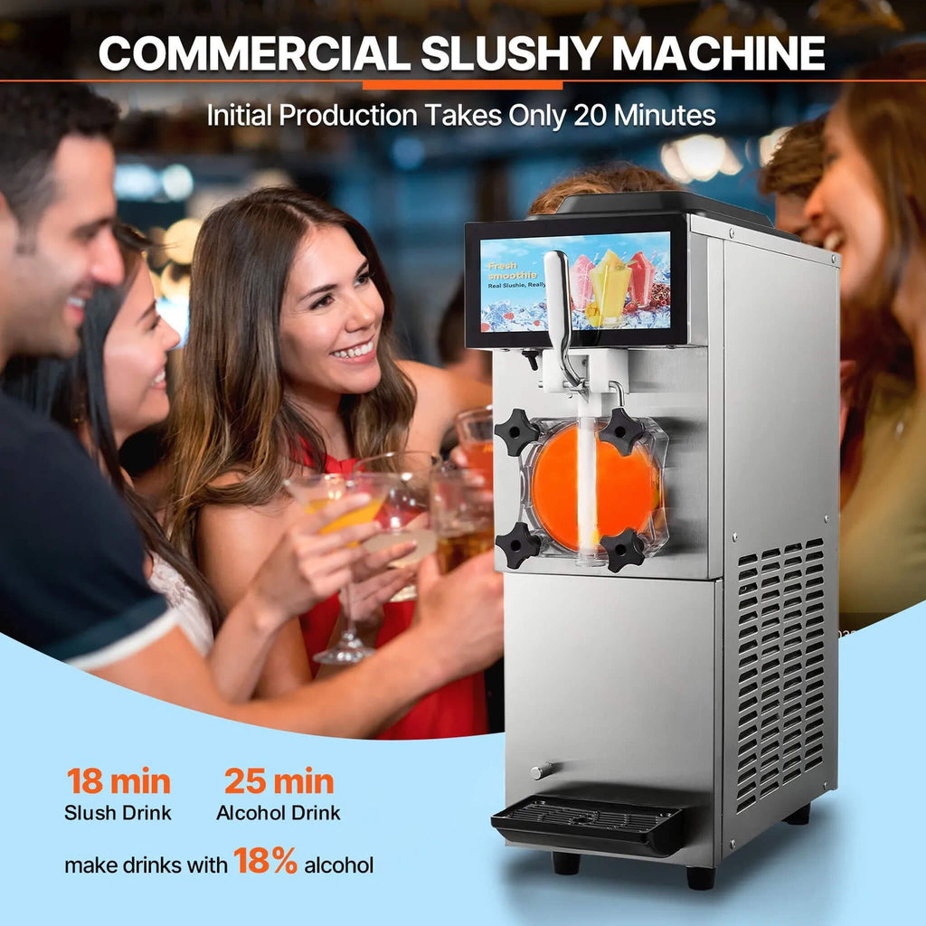 12L Commercial Single Tank Stainless Steel Slushy Machine With Touchscreen (SAK35871) - Saksby Wholesale - Performance