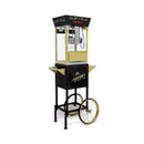 Premium 12OZ Stainless Steel Vintage Popcorn Machine Cart With Wheels (SAK51539) SAKSBY - Front Right Corner View