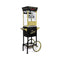 Premium 12OZ Stainless Steel Vintage Popcorn Machine Cart With Wheels (SAK51539) SAKSBY - Front Right Corner View