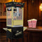 Premium 12OZ Stainless Steel Vintage Popcorn Machine Cart With Wheels (SAK51539) SAKSBY - Lifestyle in Theatre Close Up View