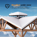 [12X12FT] Alora Premium Outdoor Cedar Wood Hardtop Gazebo With Galvanized Steel Roof (SAK31864) - Saksby Wholesale - Snow Load Capacity View