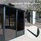 [12X12FT] Large Octagonal Sunroom Solarium With Lockable Sliding Doors And Galvanized Steel Sloping Roof (SAK47843) - Saksby Wholesale - Door Features