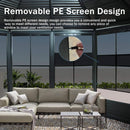 [12X12FT] Large Octagonal Sunroom Solarium With Lockable Sliding Doors And Galvanized Steel Sloping Roof (SAK47843) - Saksby Wholesale - Screen Design