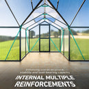 [12X12FT] Premium T-Shape Polycarbonate Greenhouse With UV Protection And Aluminum Frame (SAK27460)