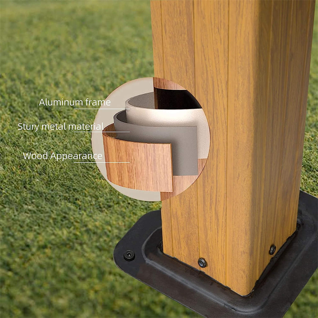 [12X14FT] Alora Hardtop All-Weather Outdoor Gazebo With Galvanized Steel Roof (SAK83261) - Saksby Wholesale - Material View