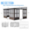 [12x16FT] Extra Large All-Season Outdoor Wall-Mounted Sunroom Solarium With Detachable Polycarbonate Windows And Lockable Sliding Doors (SAK97835) - Saksby Wholesale - Product Dimensions