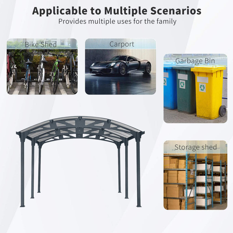 [12X16FT] Large Outdoor Aluminum Arch Carport With Polycarbonate Panels (SAK65820) - Saksby Wholesale - Applicable Scenarios