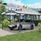 [12X16FT] Large Outdoor Aluminum Arch Carport With Polycarbonate Panels (SAK65820) - Saksby Wholesale - Lifestyle