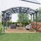 [12X16FT] Large Outdoor Aluminum Arch Carport With Polycarbonate Panels (SAK65820) - Saksby Wholesale - Outdoor Lifestyle