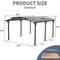 [12X16FT] Large Outdoor Aluminum Arch Carport With Polycarbonate Panels (SAK65820) - Saksby Wholesale - Product Size Inch
