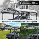 [12X16FT] Large Outdoor Aluminum Arch Carport With Polycarbonate Panels (SAK65820) - Saksby Wholesale - Weather Resistant