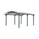 [12X16FT] Large Outdoor Aluminum Arch Carport With Polycarbonate Panels (SAK65820) - Saksby Wholesale - White Background